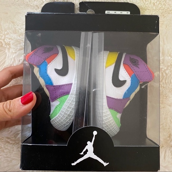 Air Jordan 1 Crib Shoes 💛💚💙💜🧡🖤 - Picture 4 of 5